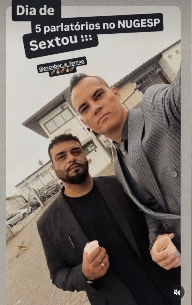Advogados Escobar & Ferrão durante atendimento de parlatório no NUGESP